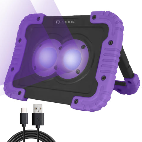 Neonic cordless UV black light ready for portable night fishing use.