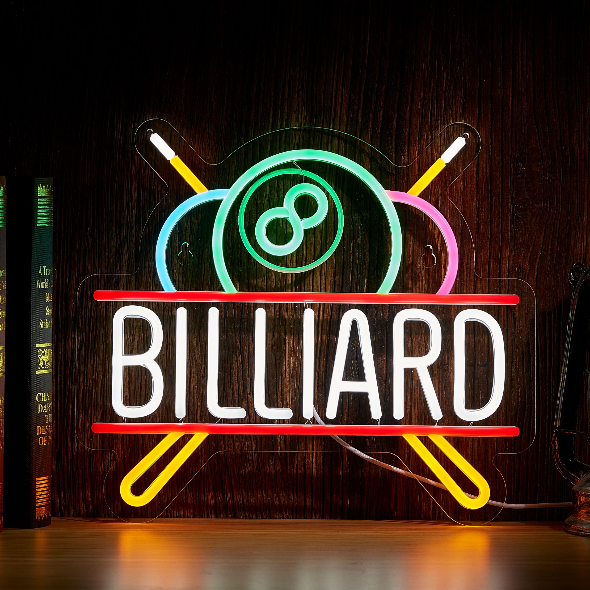 NEONLAND billiards neon sign wall decor adds arcade vibe