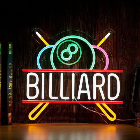 NEONLAND billiards neon sign wall decor adds arcade vibe