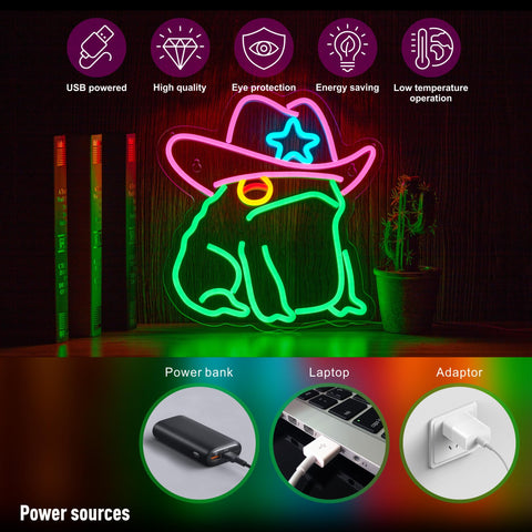 NEONLAND USB-powered neon sign offers easy plug-in convenience for dorms, studios, or offices.