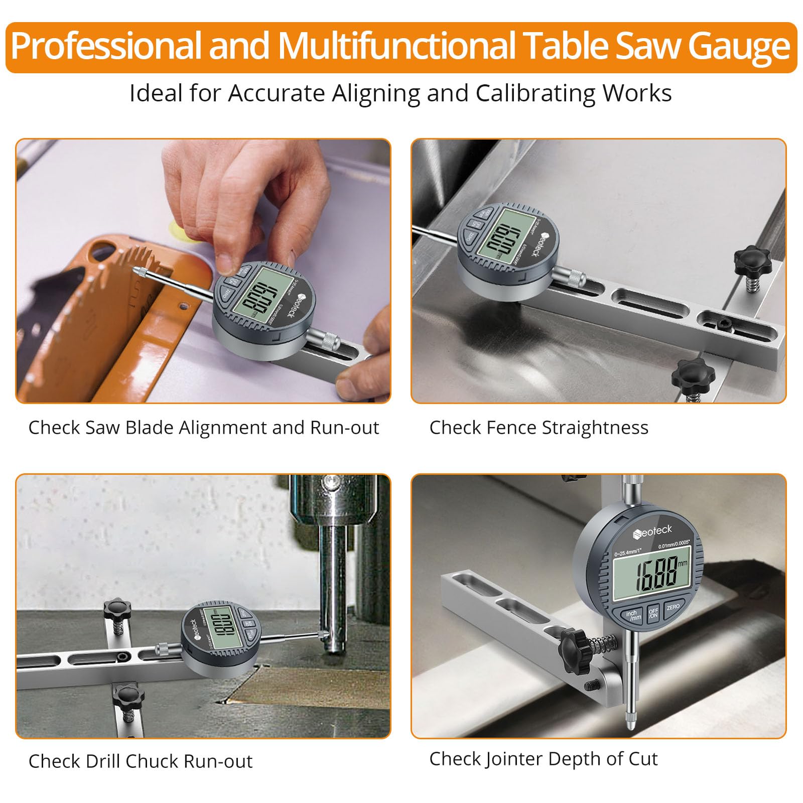 Neoteck six-hole indicator mount enabling flexible positioning across tools.