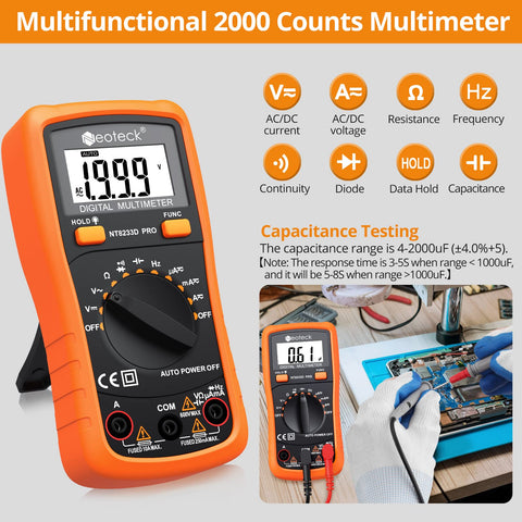 Neoteck auto polarity display helps identify correct connections quickly.