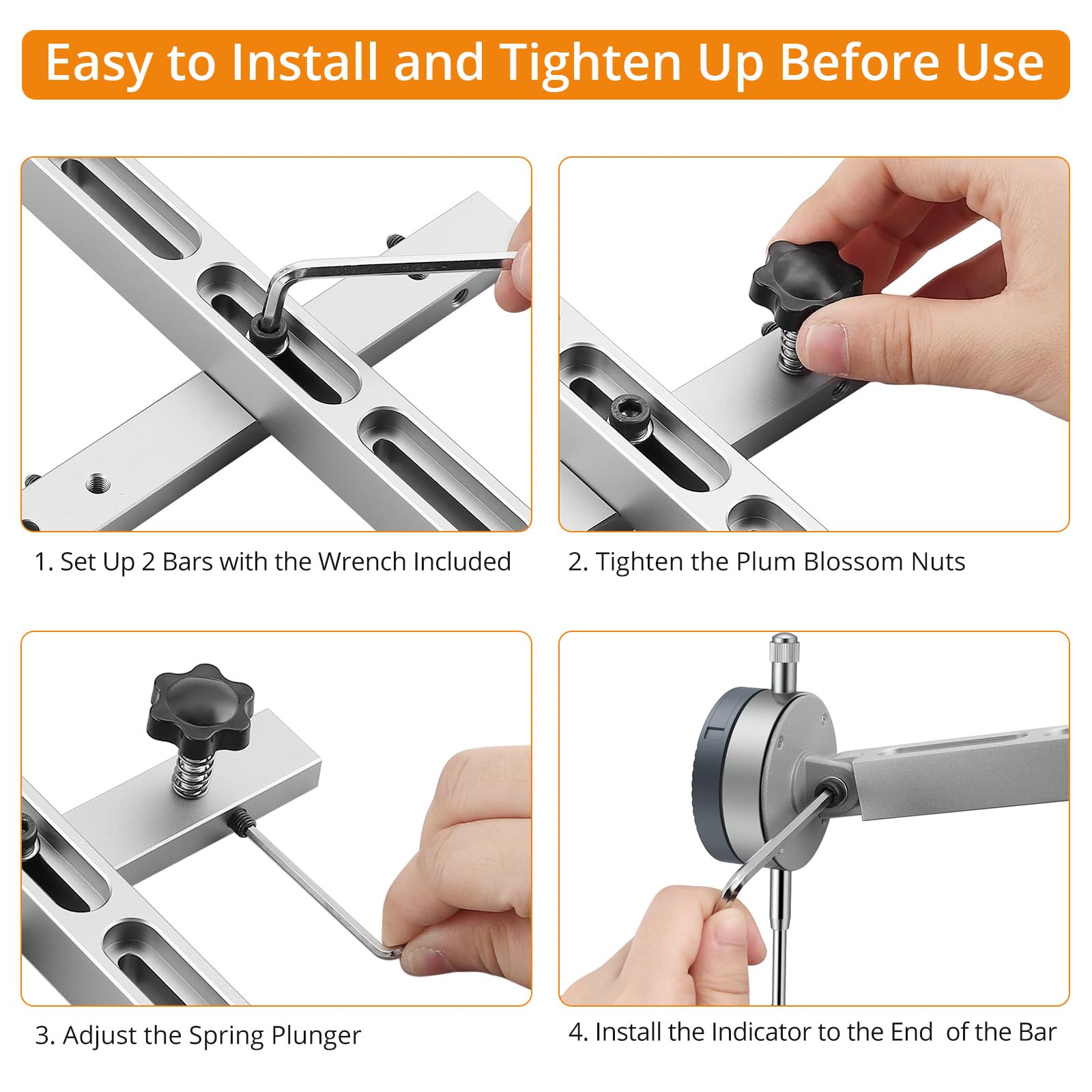 Neoteck spring plunger system enables quick secure setup in miter slots.