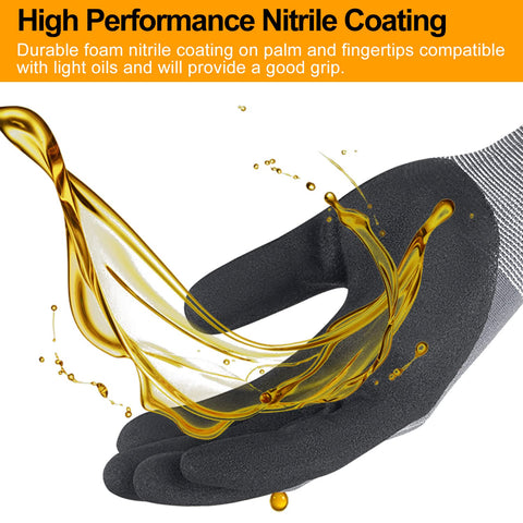 NEOTRIL safety gloves with a breathable knit nylon shell for all-day comfort.