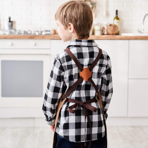 NEOVIVA kid apron uses durable canvas for daily use and play