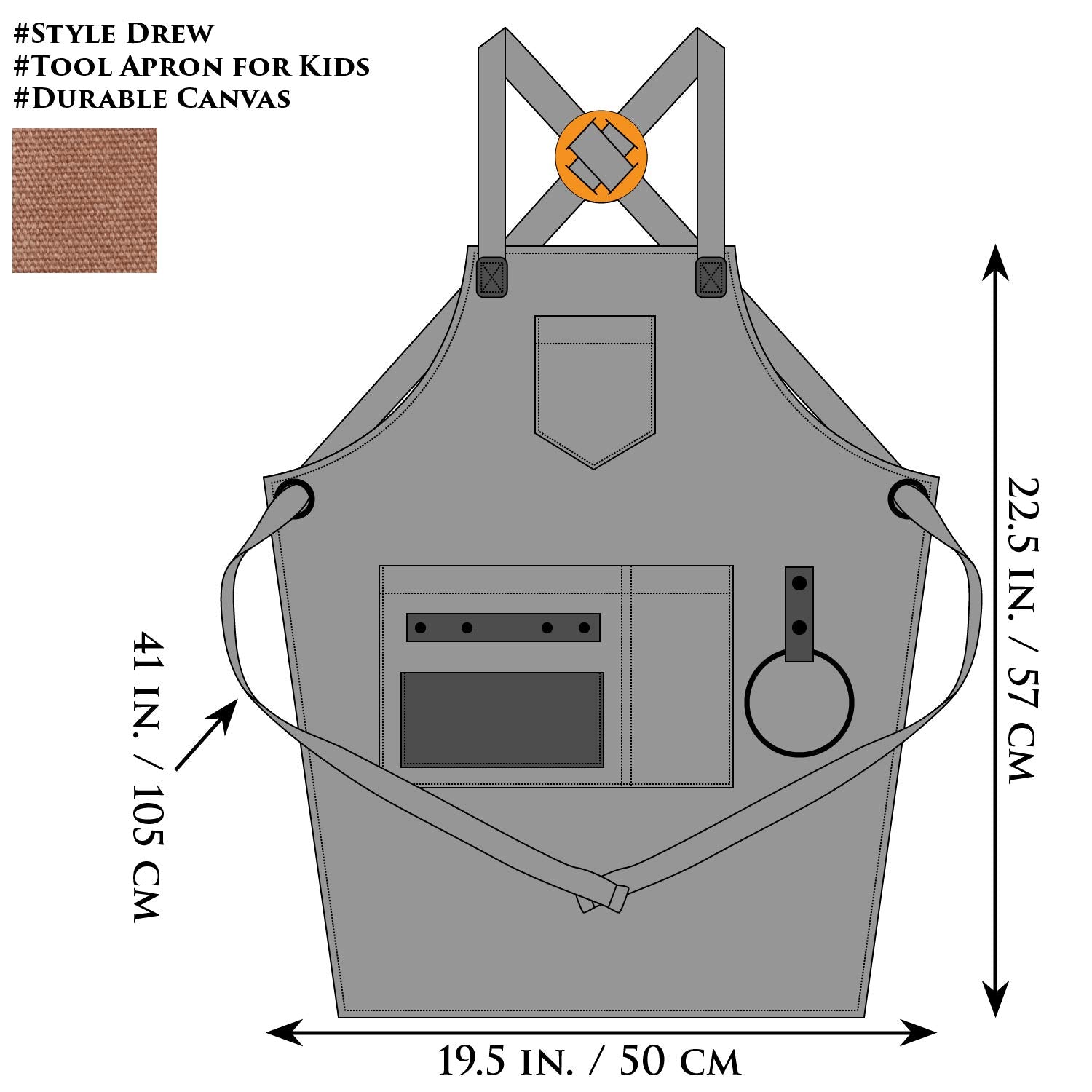 NEOVIVA apron includes towel loop for quick cleanups