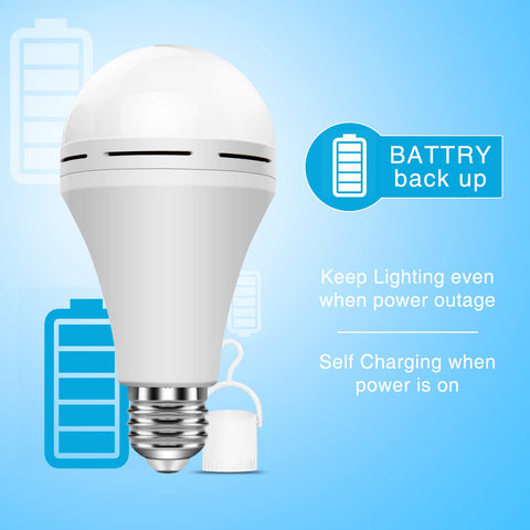 Neporal battery-powered bulb with outdoor holder hook for camping