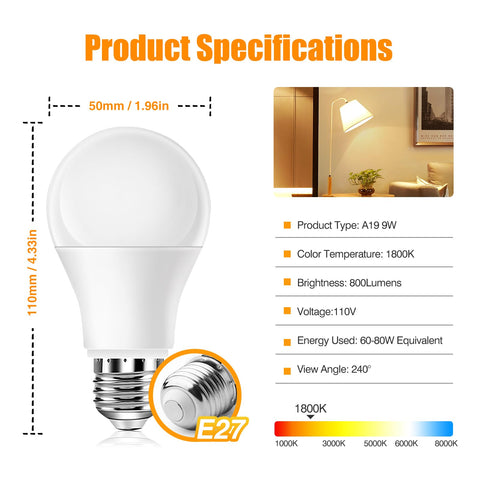 Neporal bedside nursery amber bulb ideal for early evening routines.