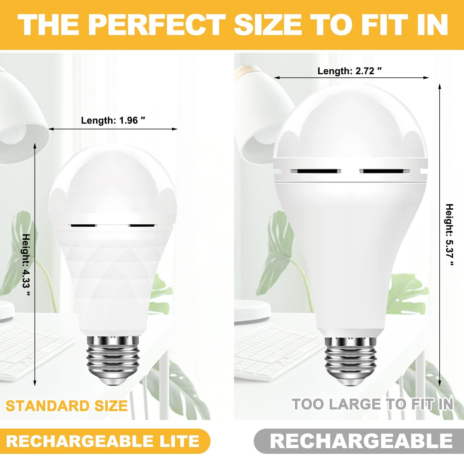 Neporal A19 bulb compatible with E26/E27 sockets for easy installation