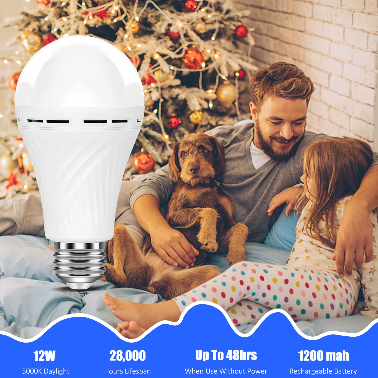 Neporal LITE cordless bulb with hanger for easy transport through the home.