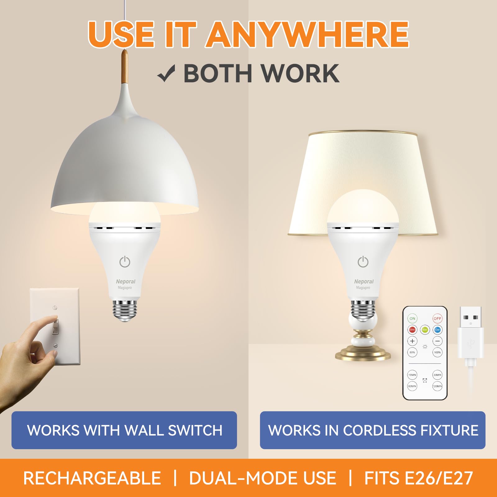 Neporal MagixPro bedside dimming, silent control from bed.