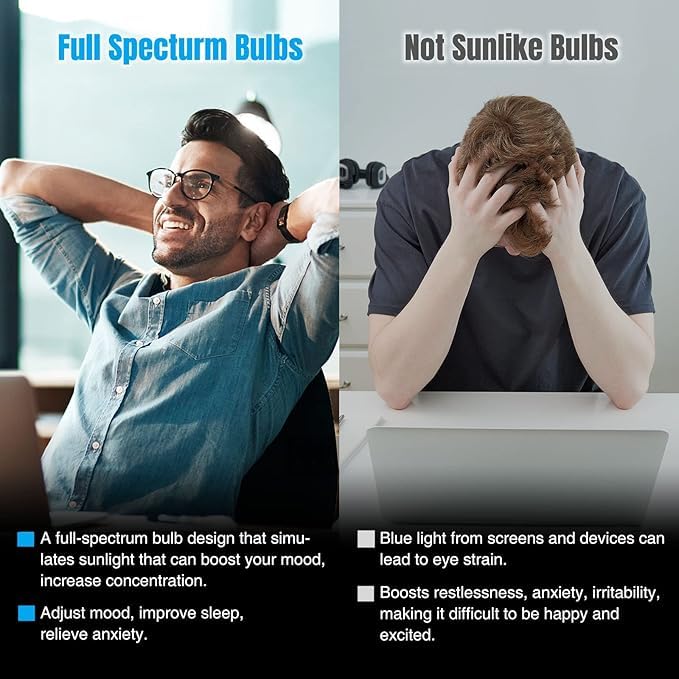 Neporal UV-free daylight simulates natural sun without harmful rays.