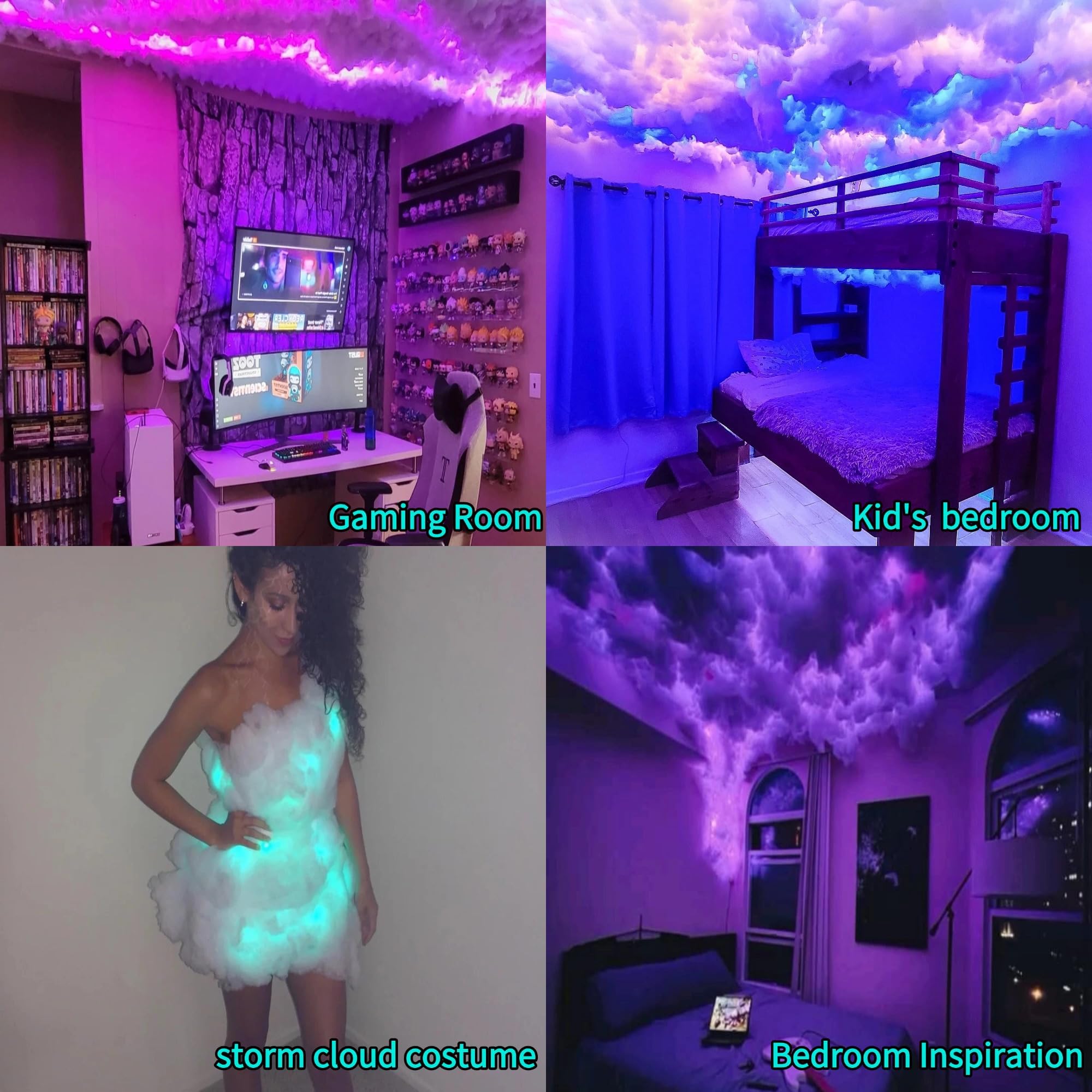 Neptten cloud LED kit ideal for gaming rooms and home theaters ambiance.