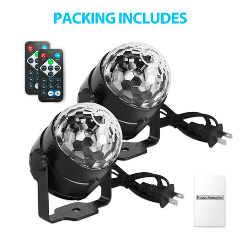 NEQUARE disco ball lights color-change beams on a lively dance floor
