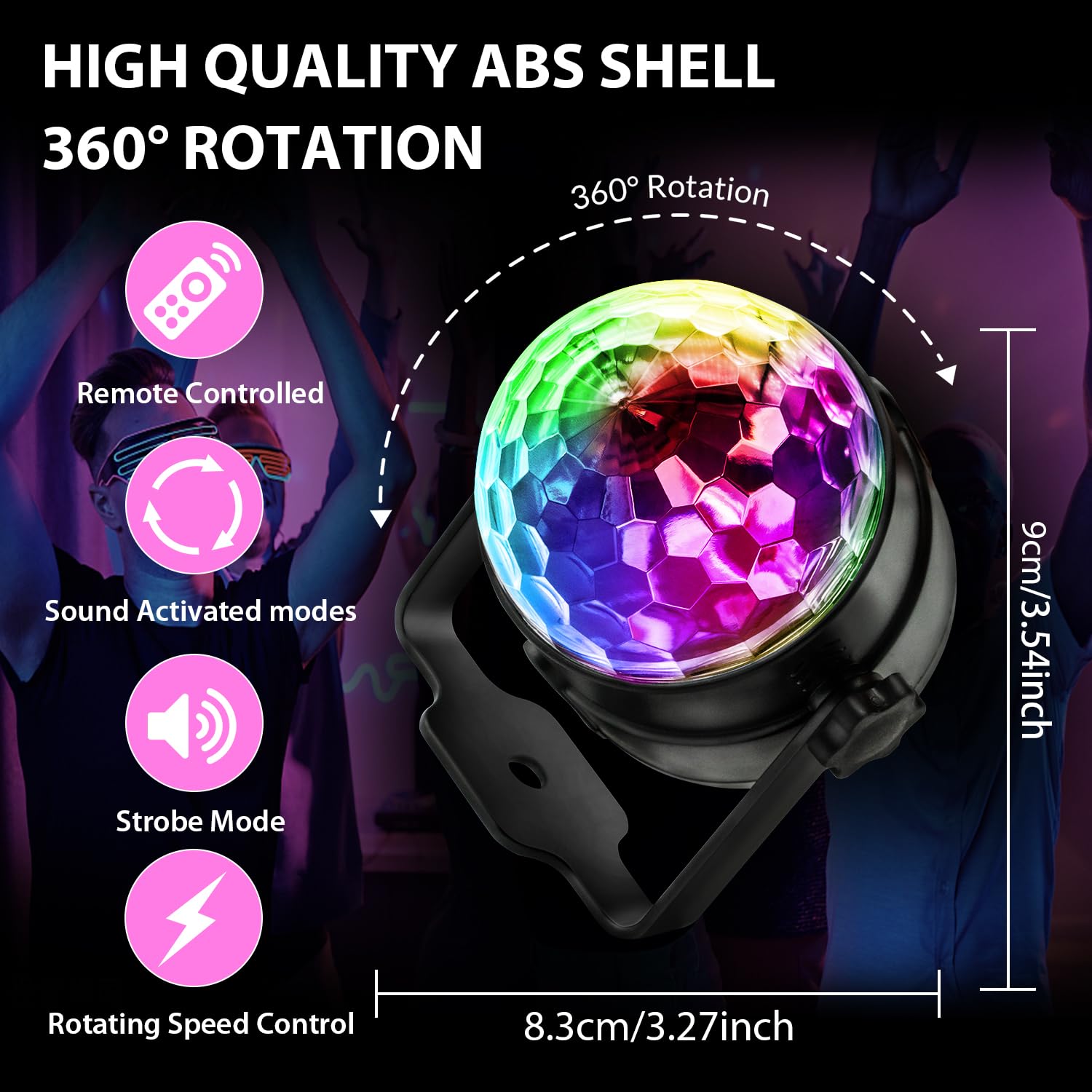 NEQUARE disco ball lights elevate karaoke-room ambience with color