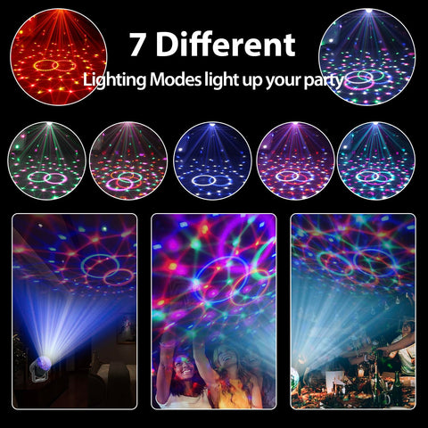 NEQUARE disco ball lights wall or ceiling mounting options.