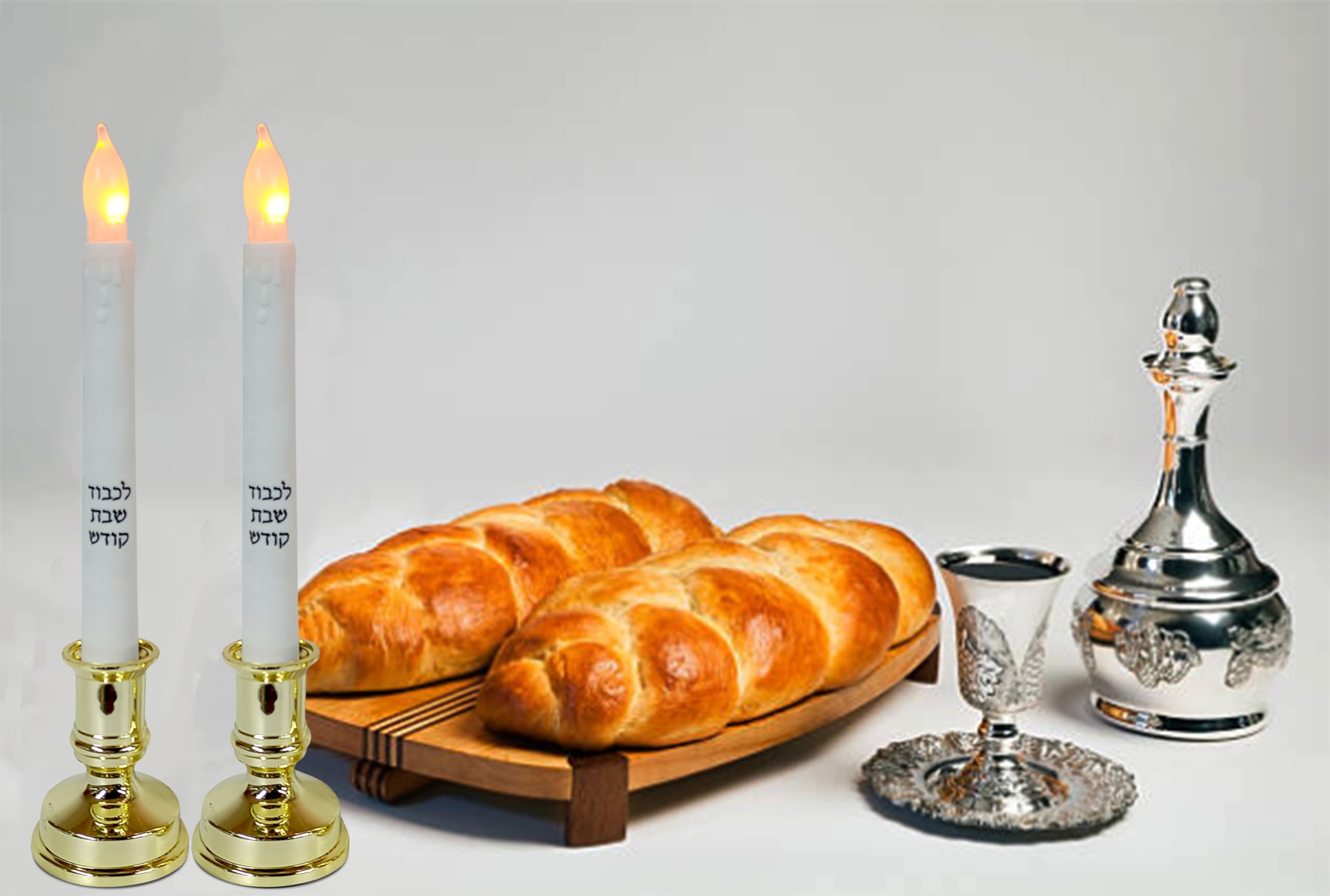 Ner Mitzvah nine-inch tall candles provide authentic table presence.
