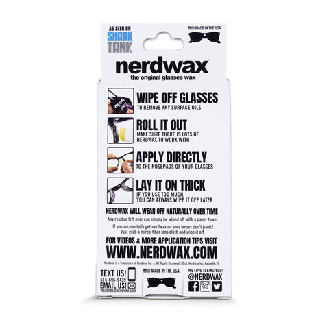Nerdwax narrow-tip design eases precise application on frames.