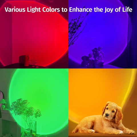 Neroupe Sunset Lamp multi-color mode ideal for parties and gatherings.
