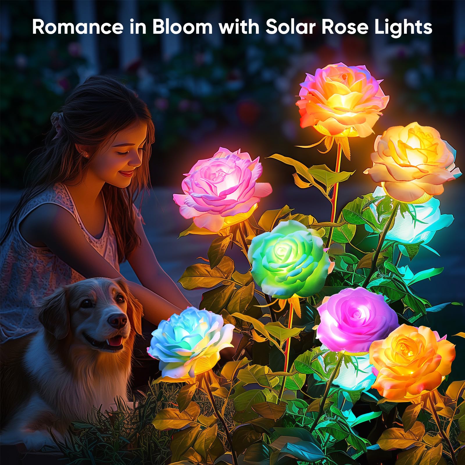 NESSTU solar-powered yard decor lights brighten patios at night