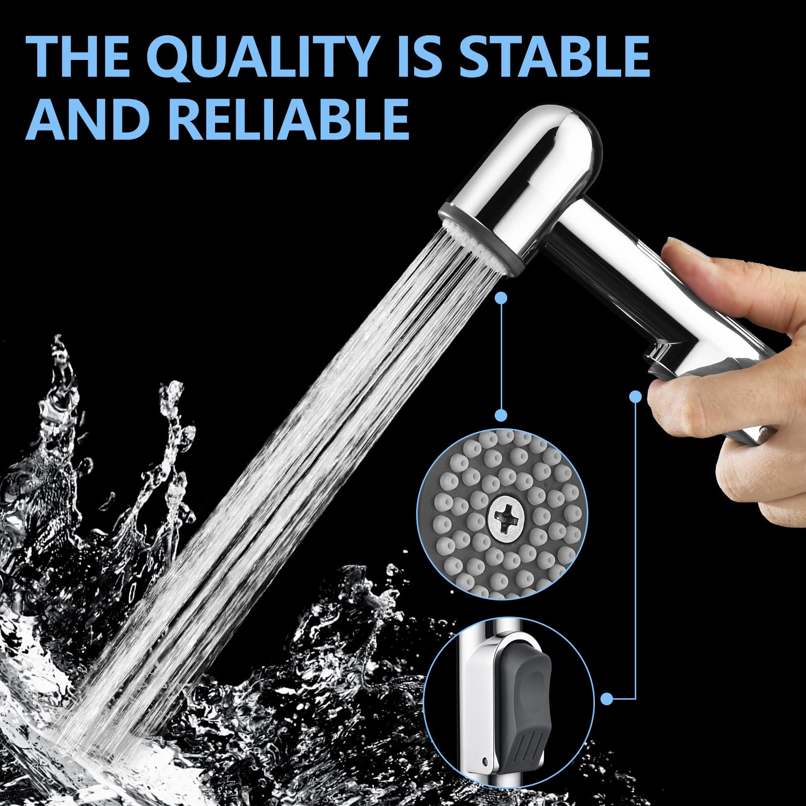 NESTLEAP bidet sprayer leak-proof design prevents drips for everyday use.
