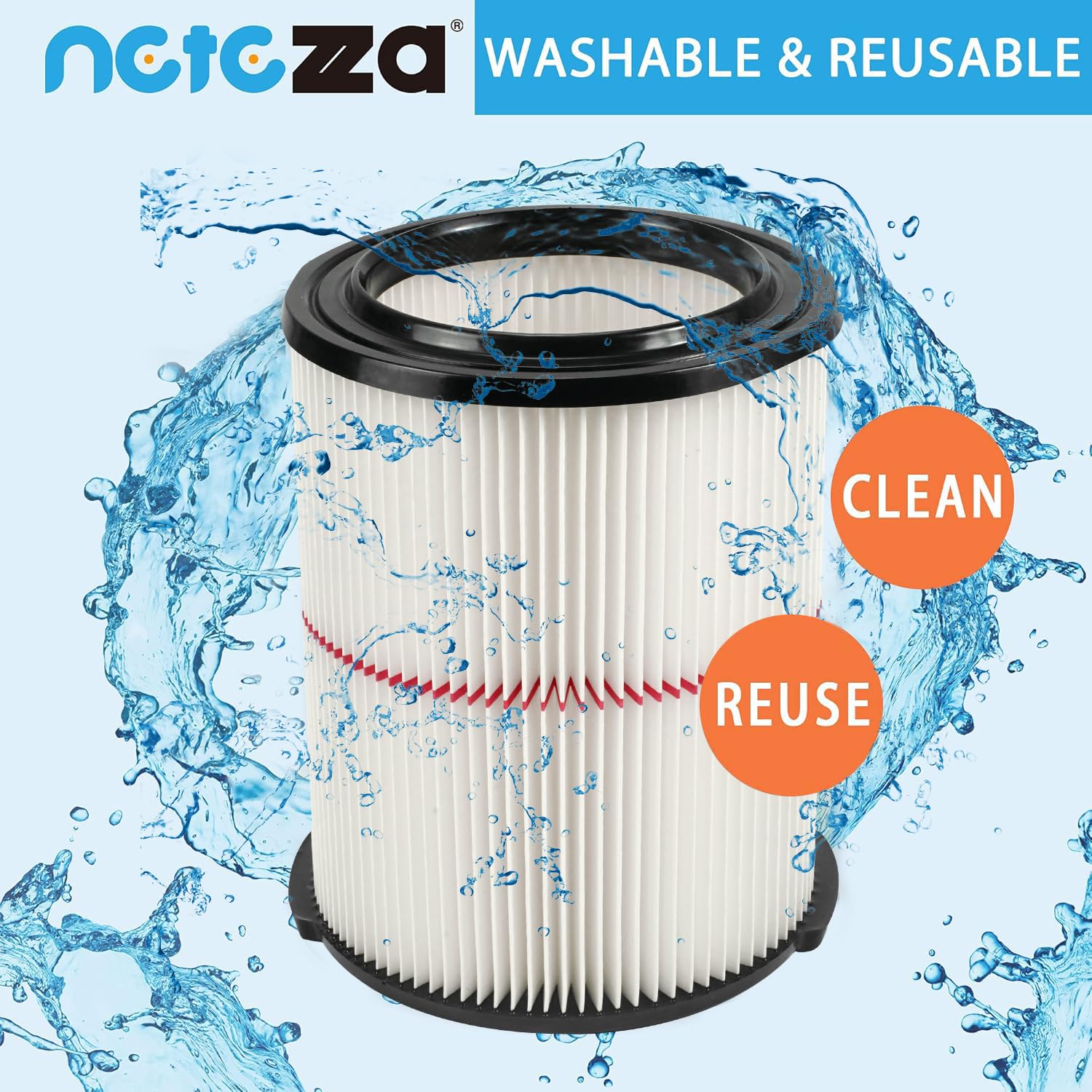 Netezza replacement filter for Craftsman 38754, packaging includes two filters