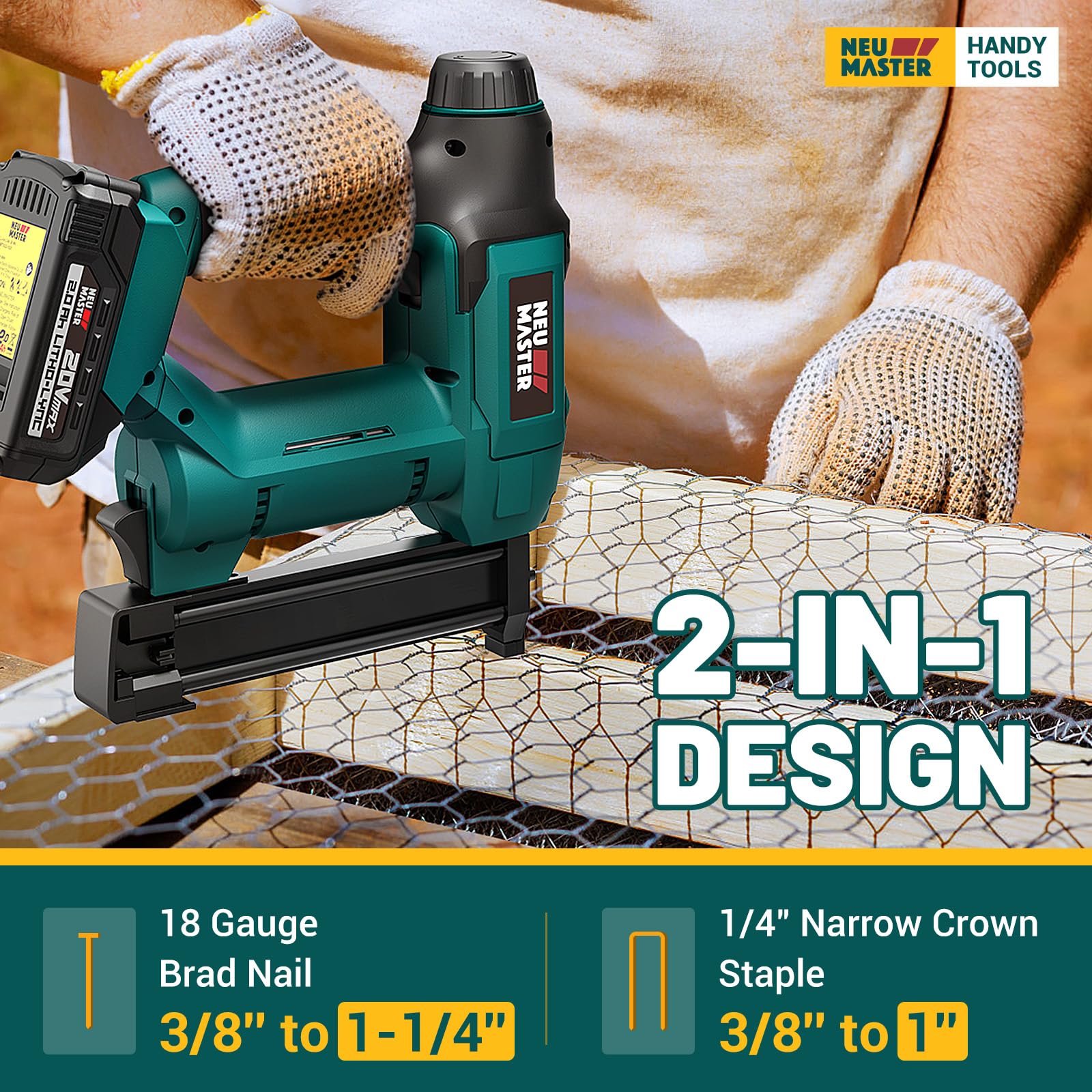 NEU MASTER 2.0Ah battery ready for extended cordless operation