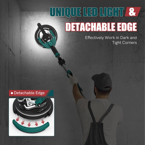 NEU MASTER sander foldable handle for compact storage.