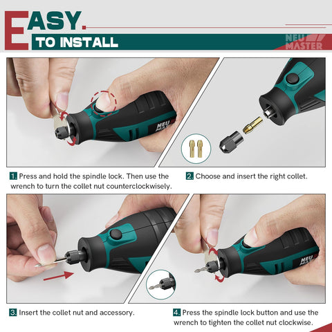 NEU MASTER ergonomic grip for comfortable long sessions