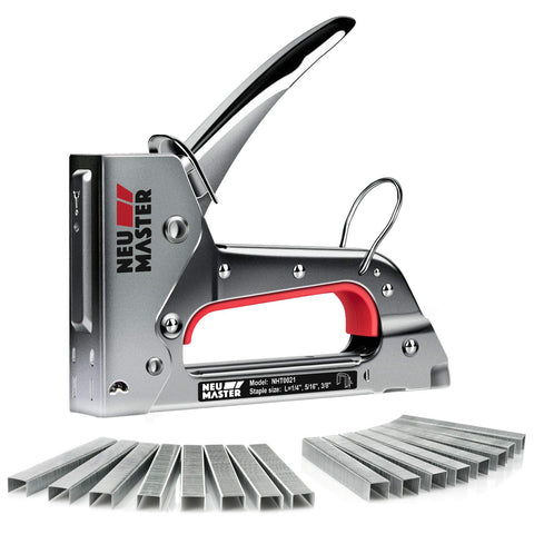 NEU MASTER staple gun in use for upholstery tasks with a comfortable grip.