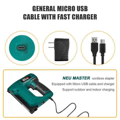 NEU MASTER safety features triple-switch for improved control during upholstery tasks.