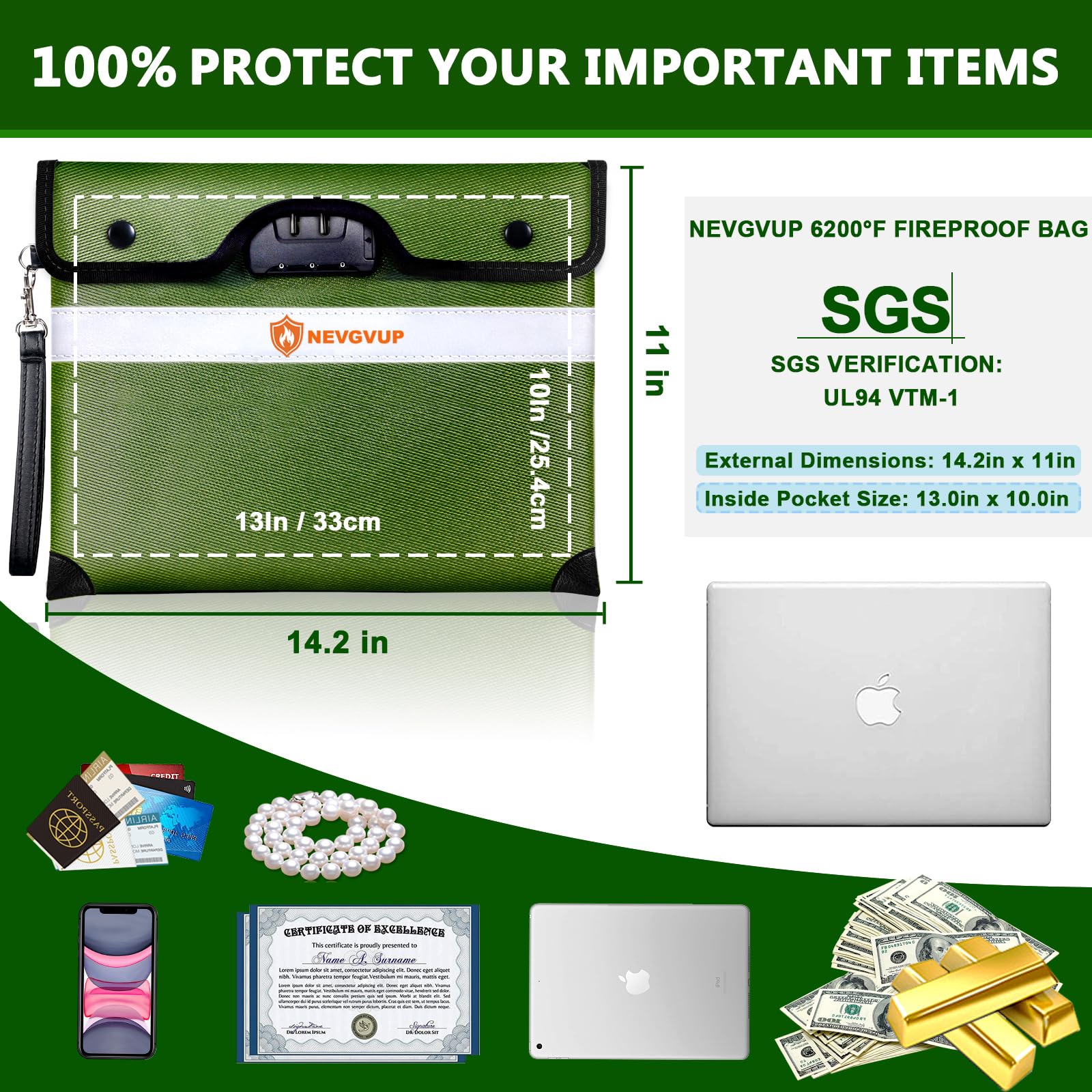 NEVGVUP bag reflective strip for quick night visibility
