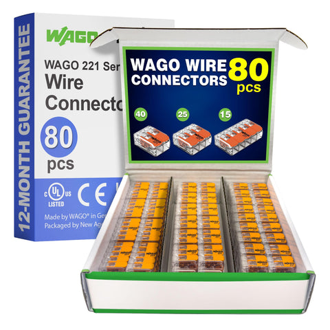 New Age America WAGO 221-412 two-port lever nut enables fast splices.