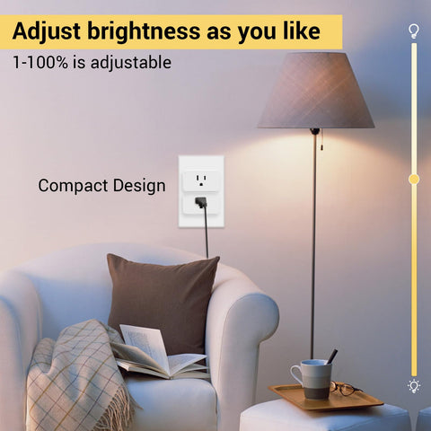 New One Zwave Dimmer Plug supports voice control with Google Assistant.
