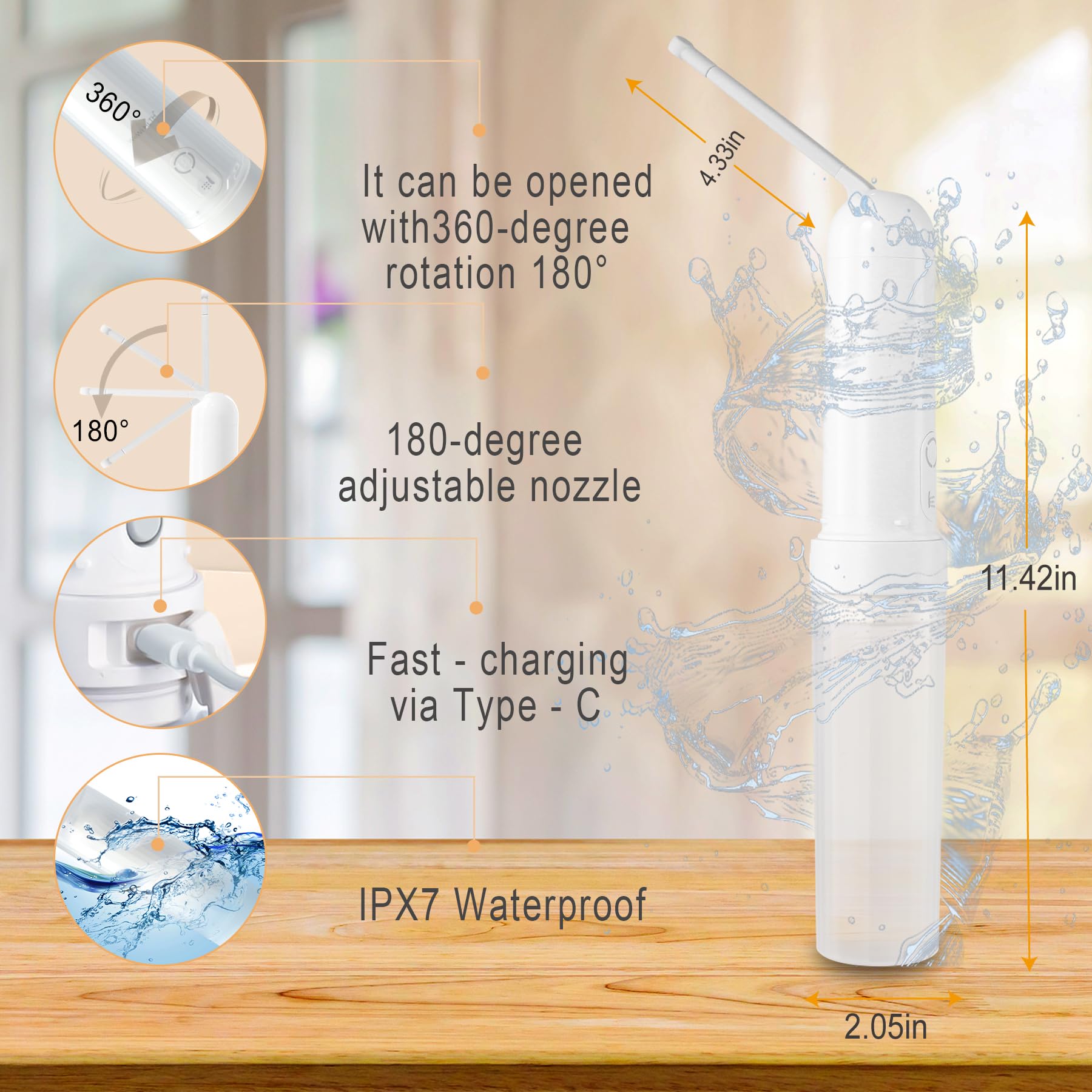 New-Star bidet sprayer with three modes: Soothing, Strong, Soft for comfort.