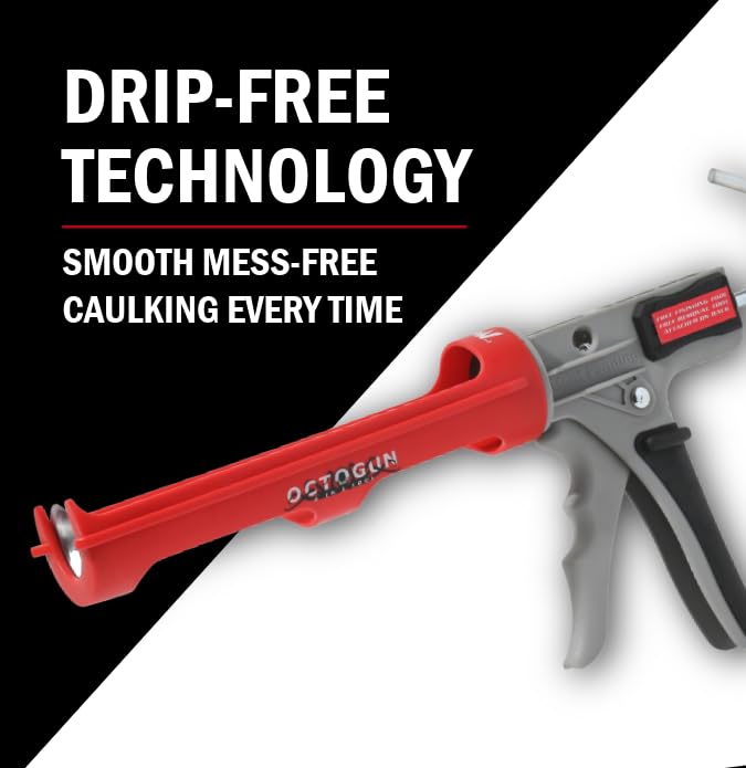 Newborn Octogun 208D built-in scraper aids fast caulk removal.