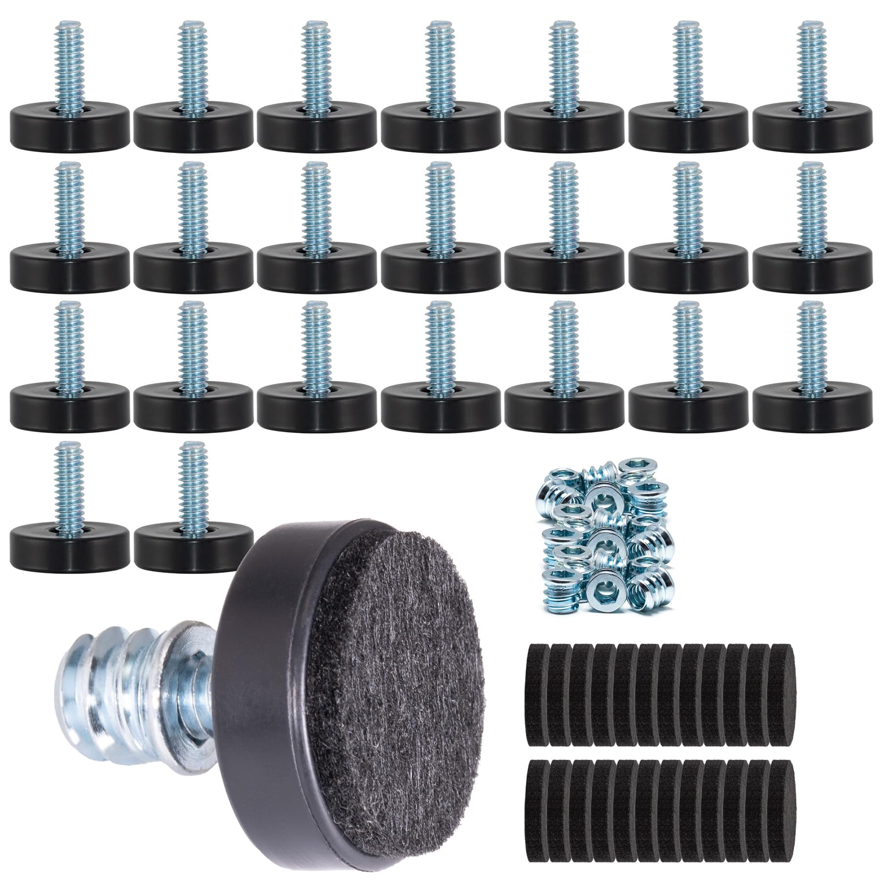 NEWBYTEK levelers with 1/4-20 thread design for quick chair and table leveling