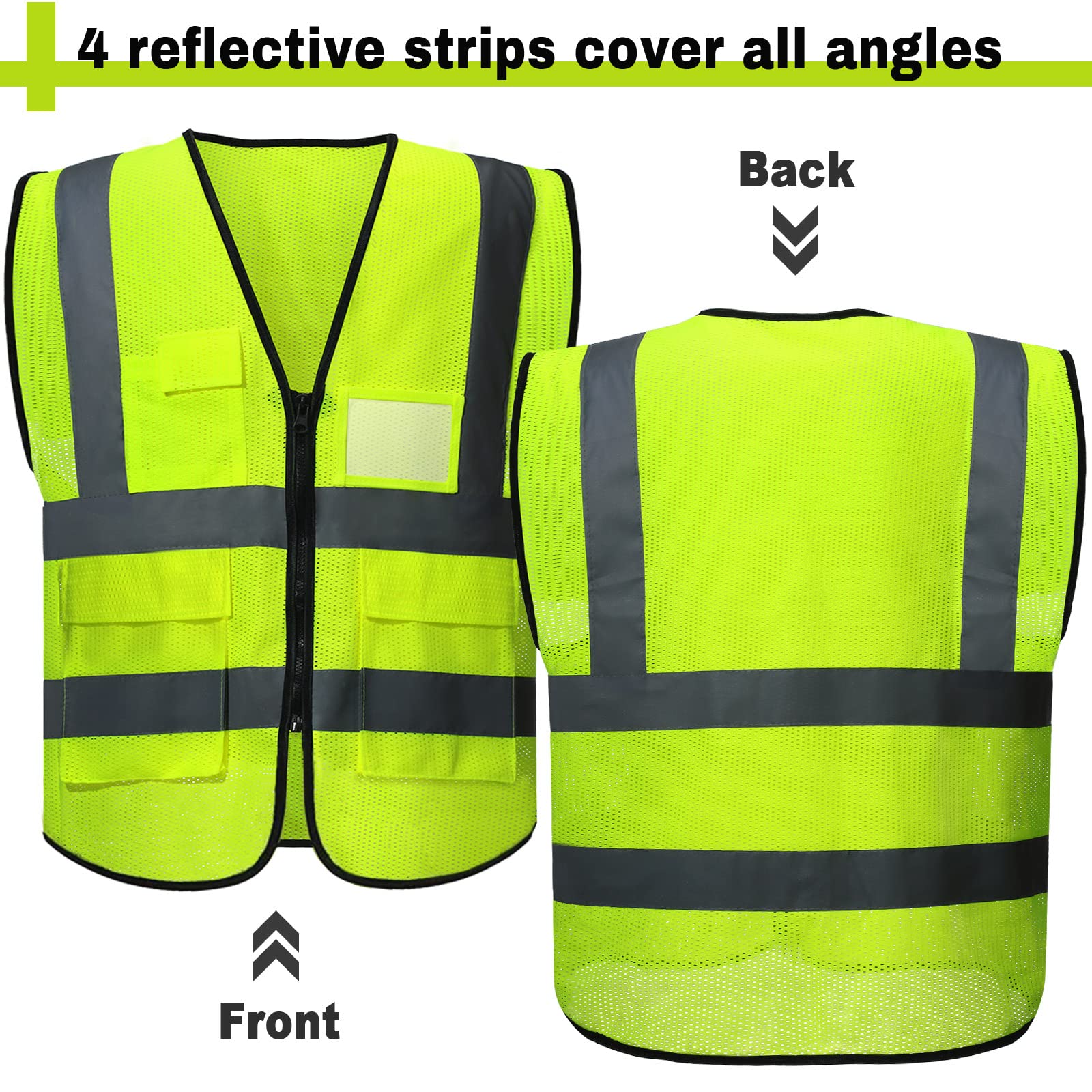 Newcotte 40-pack safety vest reflective strips for all-around visibility