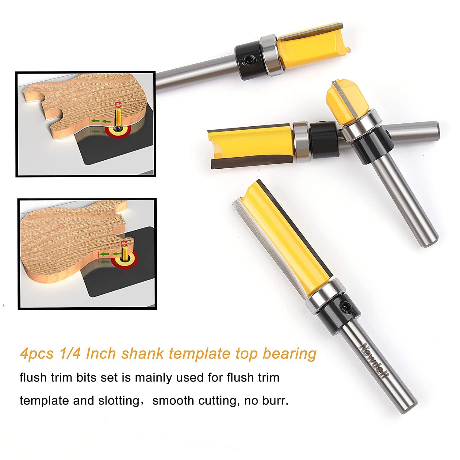 Newdeli 2-flute steel body emphasizing smooth cutting capability