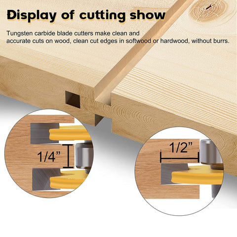 Newdeli adjustable twin-cutter tongue-groove bit for custom joints.