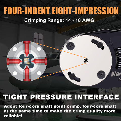 Newdeli Deutsch crimp tool ergonomic handles reduce fatigue during long sessions.