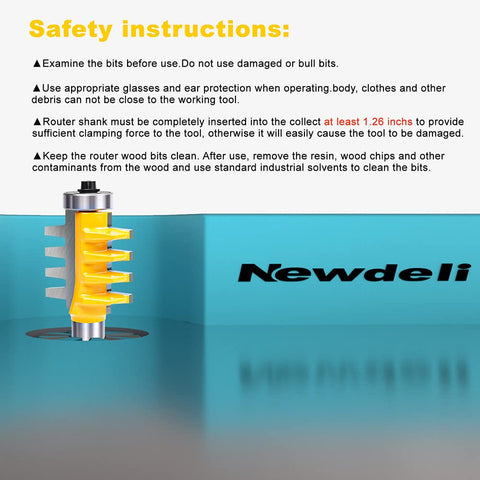 Newdeli router bit packaged in plastic box for safe storage.