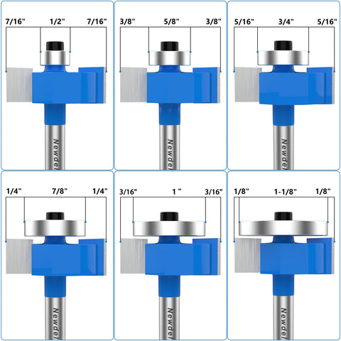 Newdeli rabbet bit with 1/2 inch height for strong edge joins