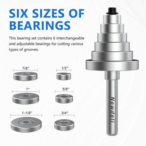 Newdeli rabbet bit with 3/8 inch height for deeper rebates