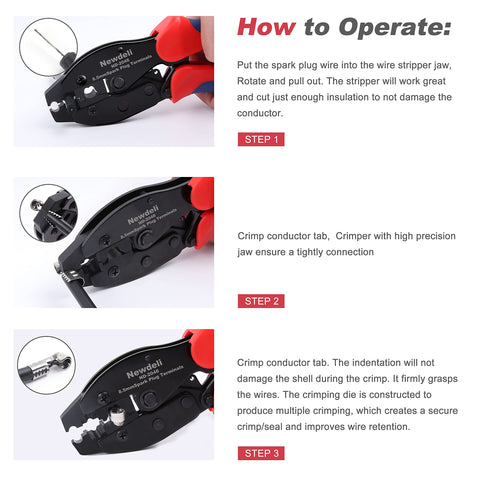Newdeli ND-2048 ratchet mechanism delivers repeatable crimps with reduced hand fatigue.
