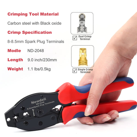 Newdeli ND-2048 strip-cut efficiency shown for clean insulation removal.