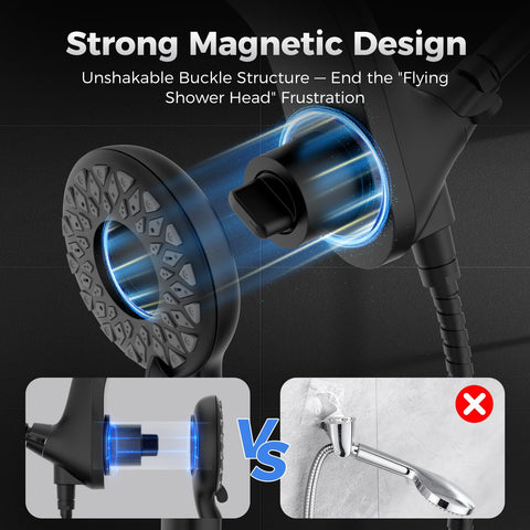 Newfinde two way flow control knob switches rain and handheld.