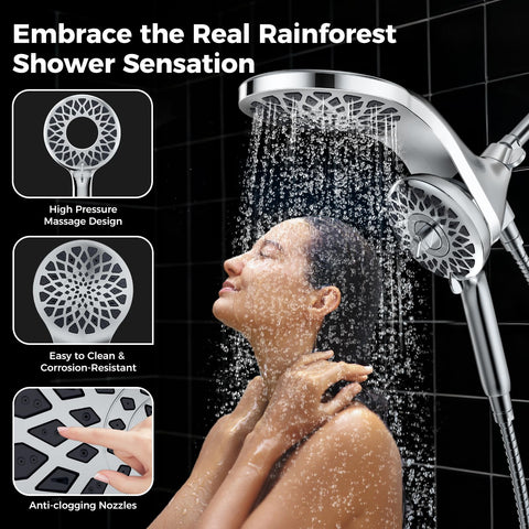 Newfinde self-cleaning silicone nozzles resist lime and scale buildup.