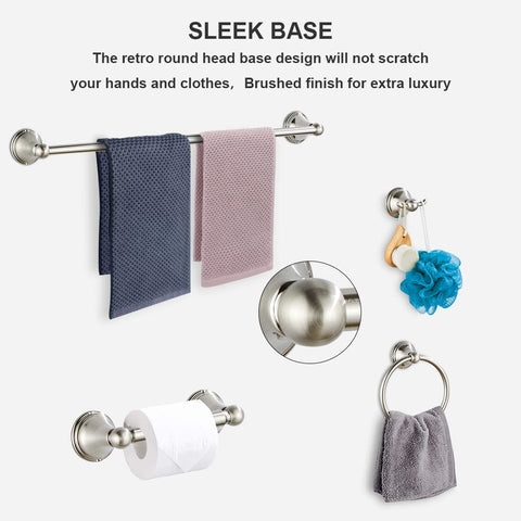 Newfun brushed nickel bathroom hook provides versatile hanging options