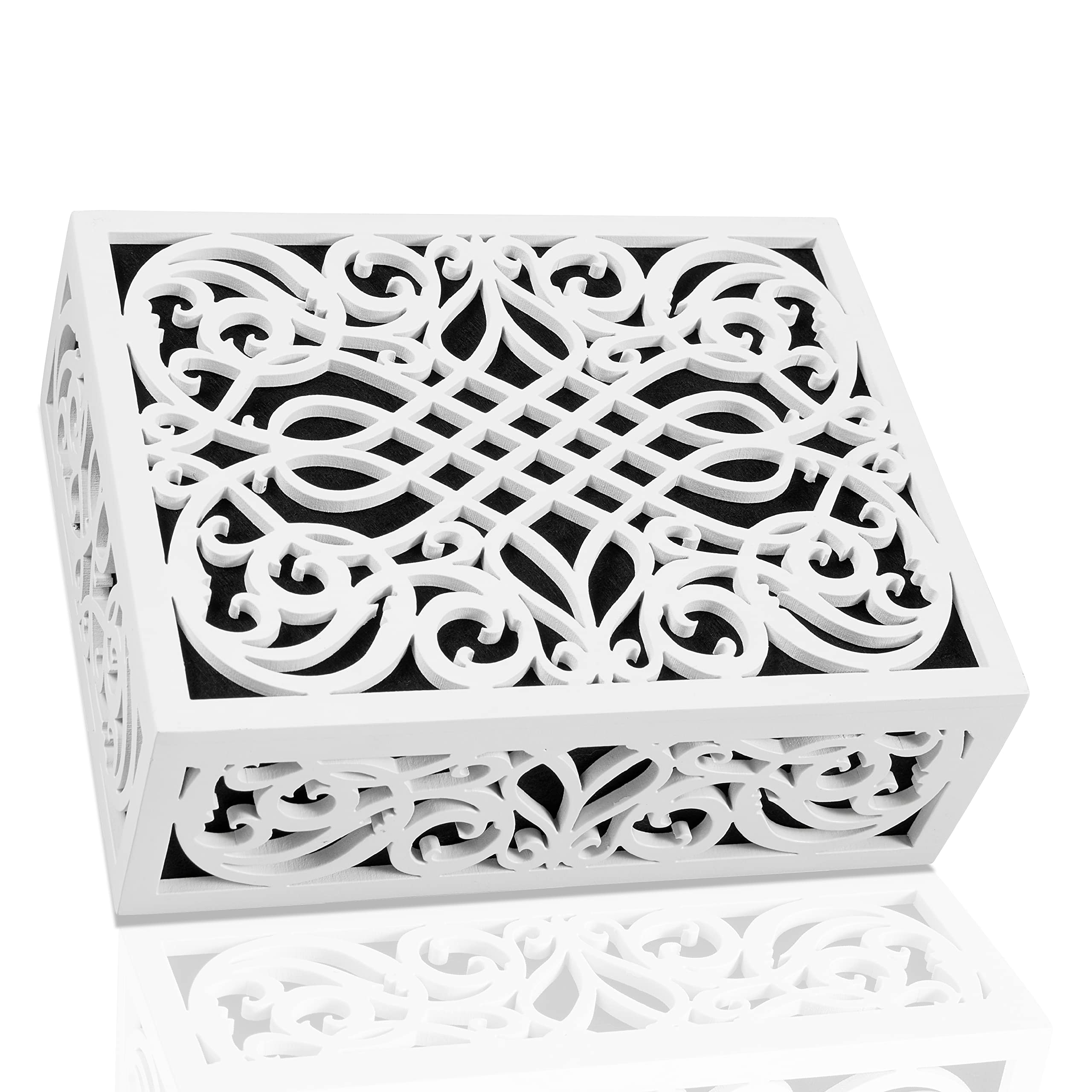 Newhouse Corinthian chime cover front view with laser-cut details and warm wood grain.